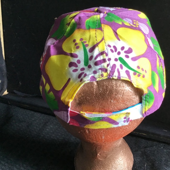 Tropical print purple baseball cap - Picture 3 of 3